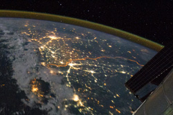 India-Pakistan Borderlands at Night - NASA (August 21, 2011)