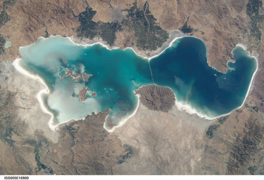 Lake Urmai, Iran - NASA (August 23, 2002), Iran
