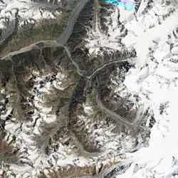 Medvezhiy Glacier Advances - July 23, 2011 (NASA)