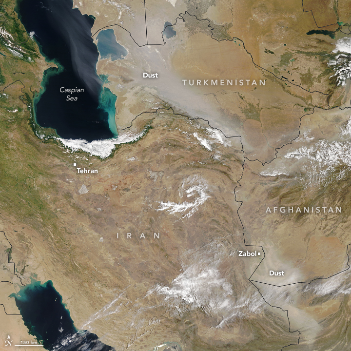 Powerful Dust Storms in Western Asia