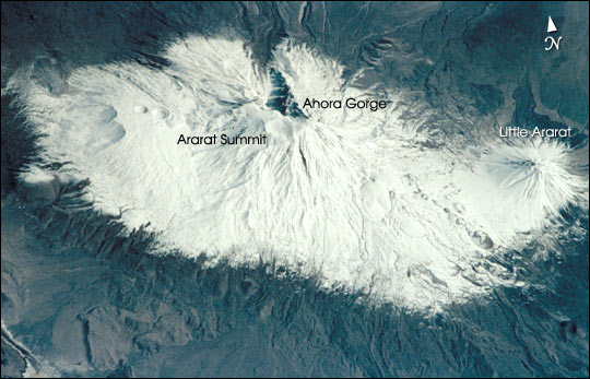 Mount Ararat (Agri Dagi), Turkey - NASA (March 18, 2001)