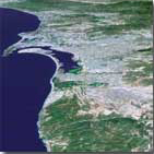 San Diego area from Shuttle Radar Topography data - JPL (January 22, 2002)