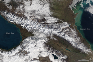 Caucasus Mountains - NASA February 2, 2018