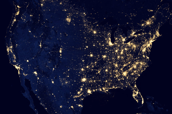 North America at Night - NASA