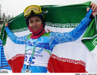 Marjan Kalhor Iran's First Female Skier  - ISNA