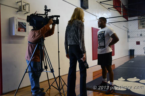 Rebecca Hall KTLA Sports interviewing Jordan Burroughs(May 17, 2013) - by QH