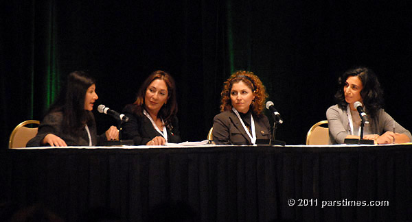 Atossa Soltani, Nazie Eftekhari, Anousheh Ansari,  
Dr. Sharon Baradaran, Irvine (January 30, 2011) - by QH