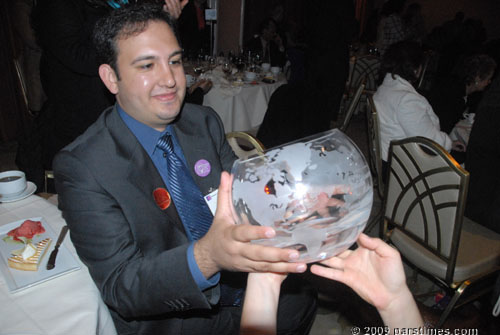 Peyman Malaz holding the  Eleanor Roosevelt Award - Beverly Hills (April 29, 2009) by QH